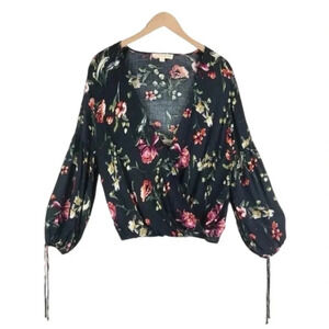 LOVESTITCH Floral Cross Body Boho Chic Long Sleeve Size S